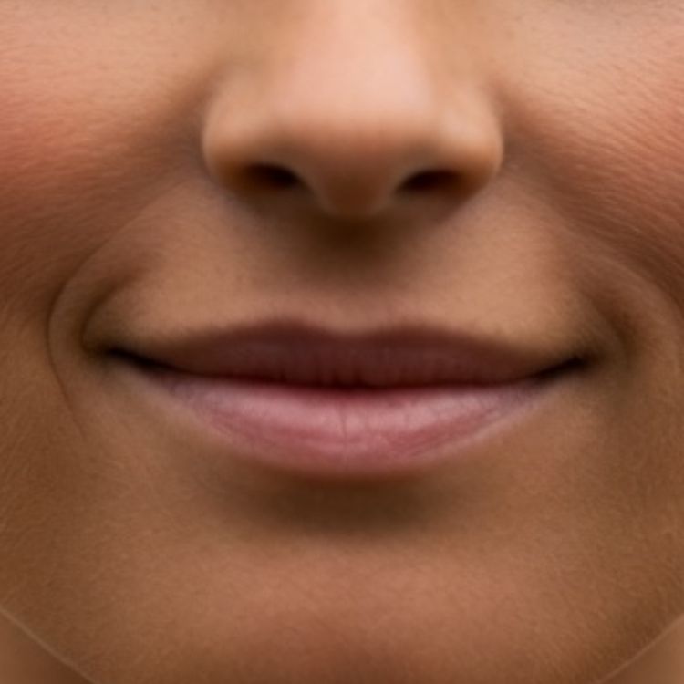 Labios antes de aumento de labios en Guatemala